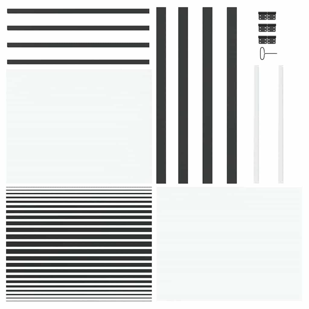 vidaXL Εσωτερική Πόρτα Μαύρο 93 x 201.5 cm