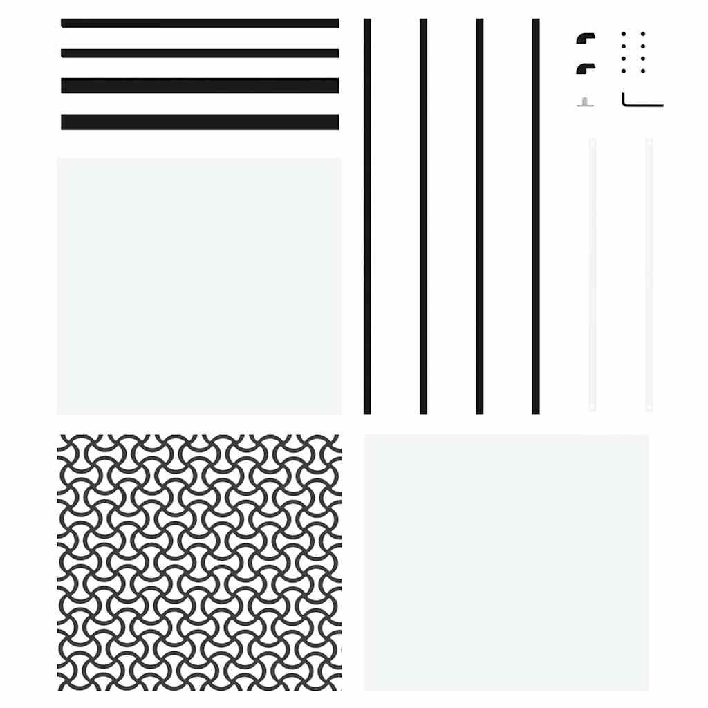 vidaXL Συρόμενη Πόρτα Μαύρο 76 x 205 cm Tempered γυαλί, Αλουμίνιο