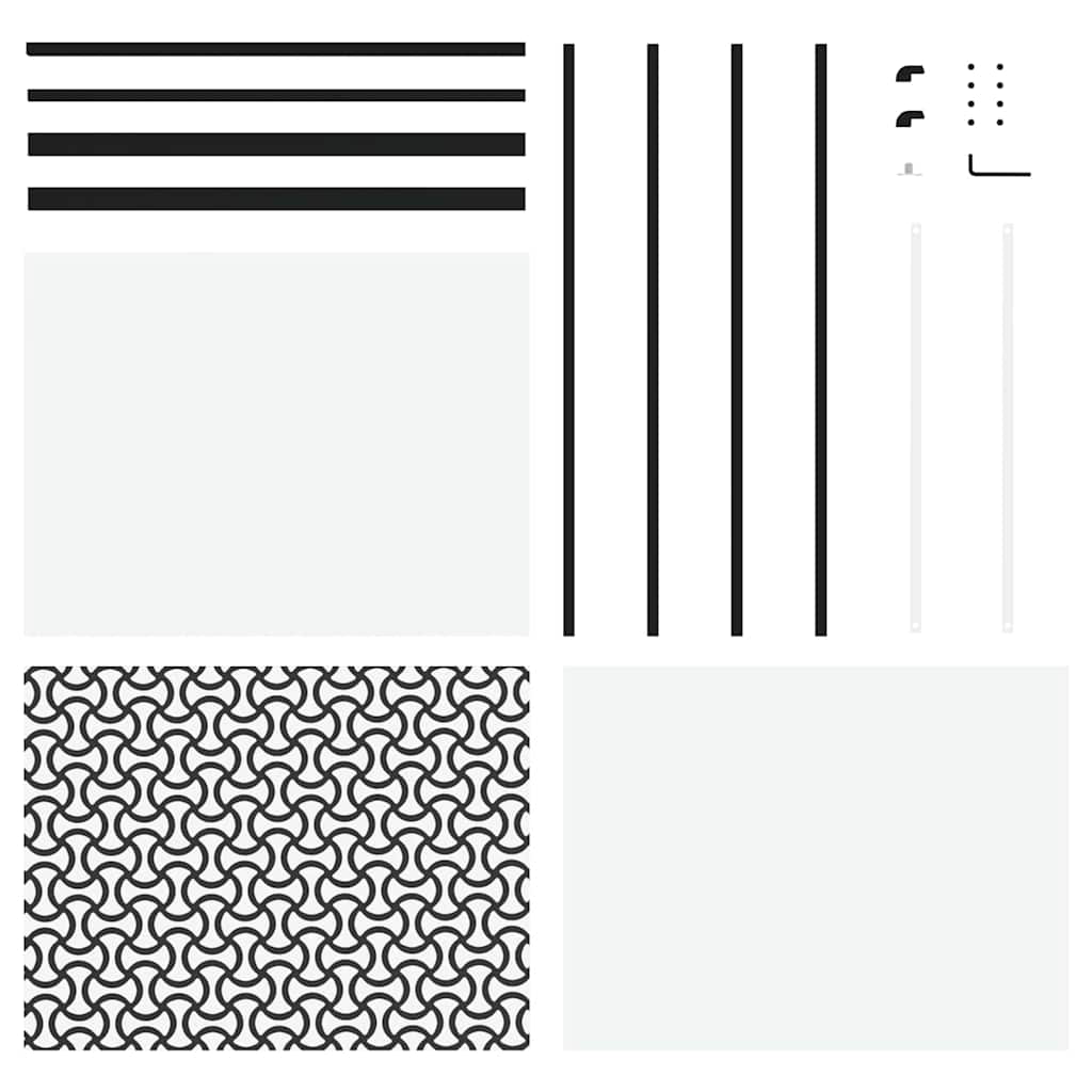 vidaXL Συρόμενη Πόρτα Μαύρο 90 x 205 cm Tempered γυαλί, Αλουμίνιο