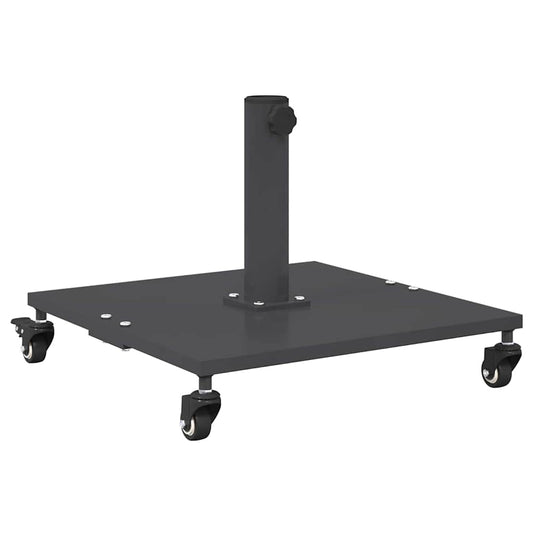 vidaXL Εξωτερική βάση ομπρέλας Σκούρο γκρι 45 x 45 x 31 εκ. Ατσάλι