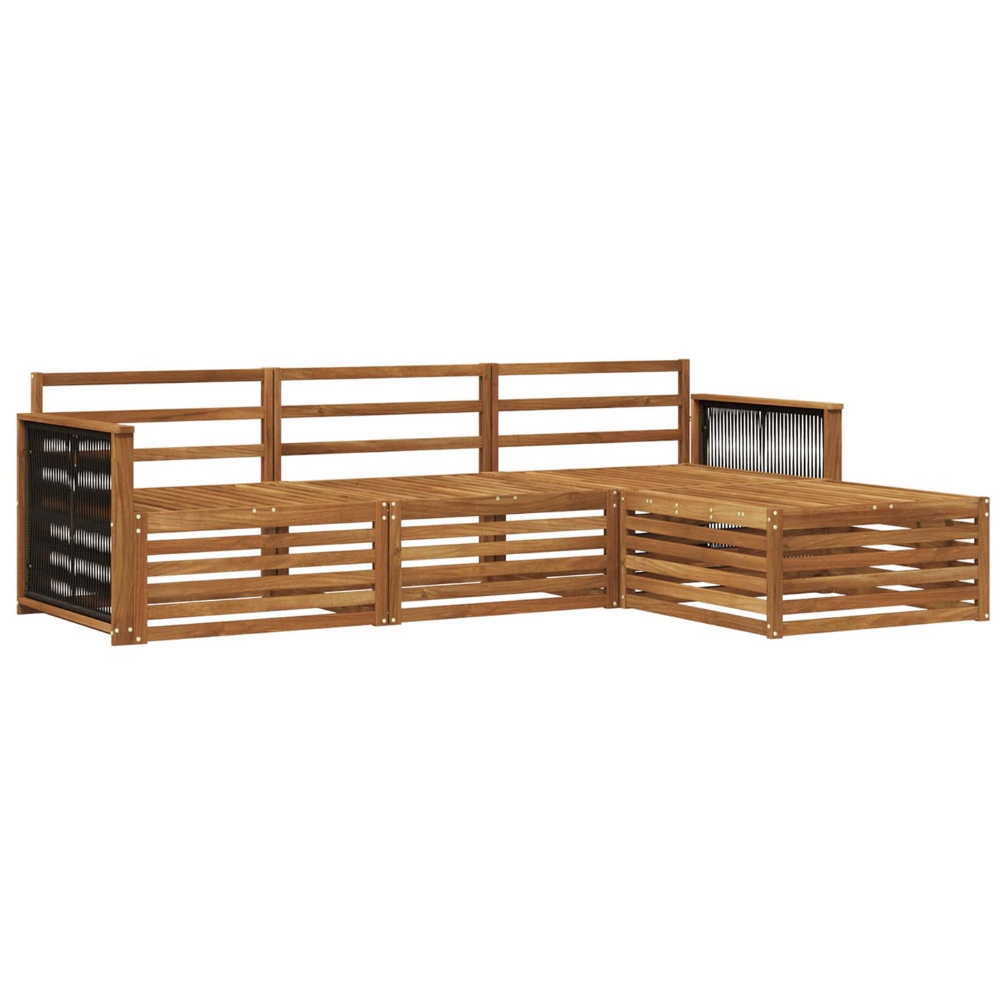 vidaXL Σειρά Καναπέ Εξωτερικού Φυσικό 249 x 162,5 x 73 εκ