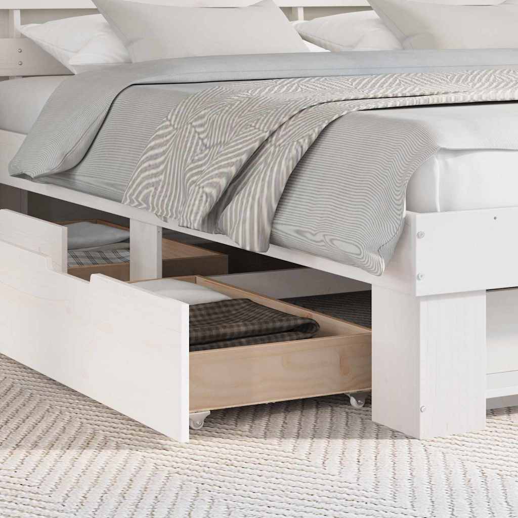 vidaXL Σκελετός Κρεβατιού Λευκό 180 x 200 cm Στερεά ξυλεία πεύκου
