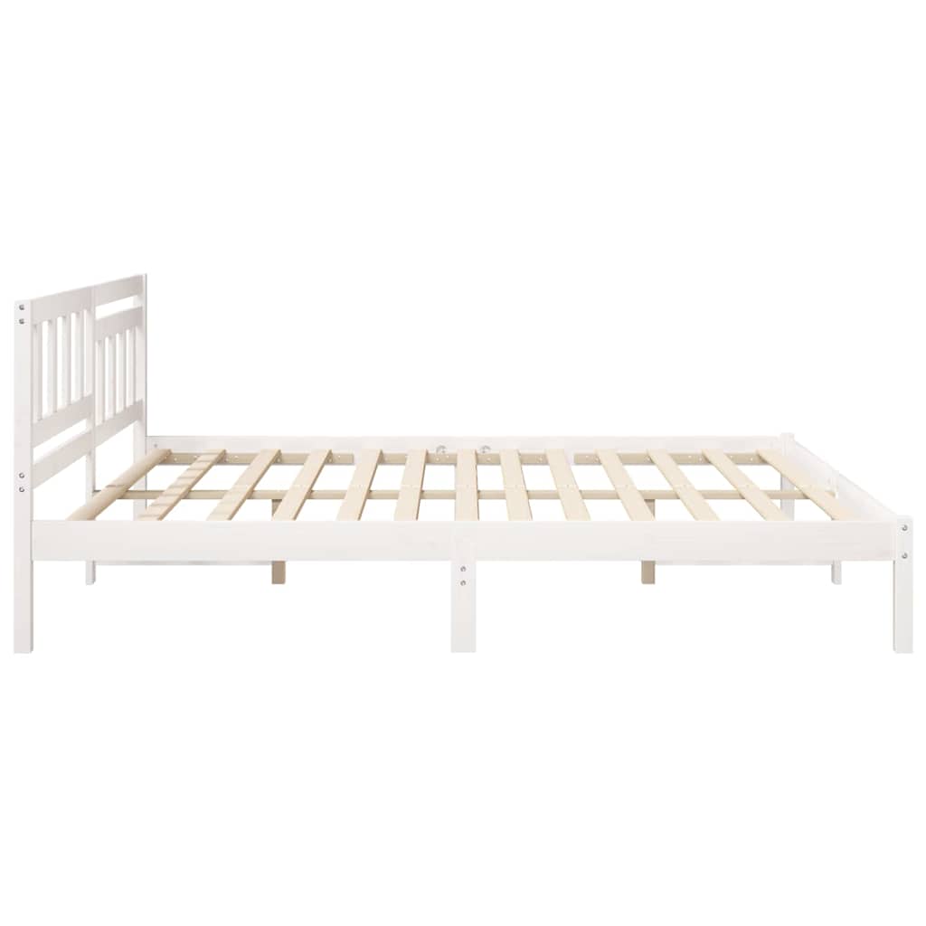 vidaXL Σκελετός Κρεβατιού Λευκό 180 x 200 cm Στερεά ξυλεία πεύκου