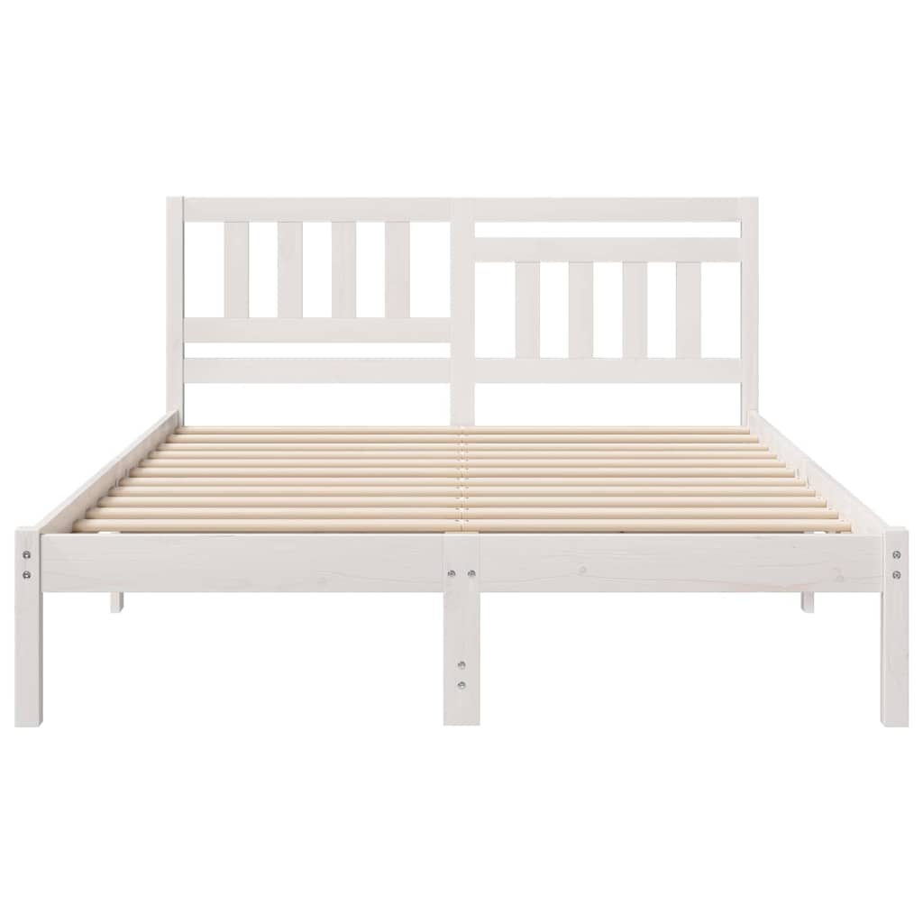 vidaXL Σκελετός Κρεβατιού Λευκό 120 x 190 cm Στερεά ξυλεία πεύκου