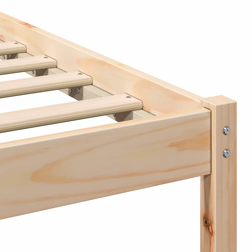 vidaXL Σκελετός Κρεβατιού Καφέ 150 x 200 cm Μασίφ ξύλο πεύκου