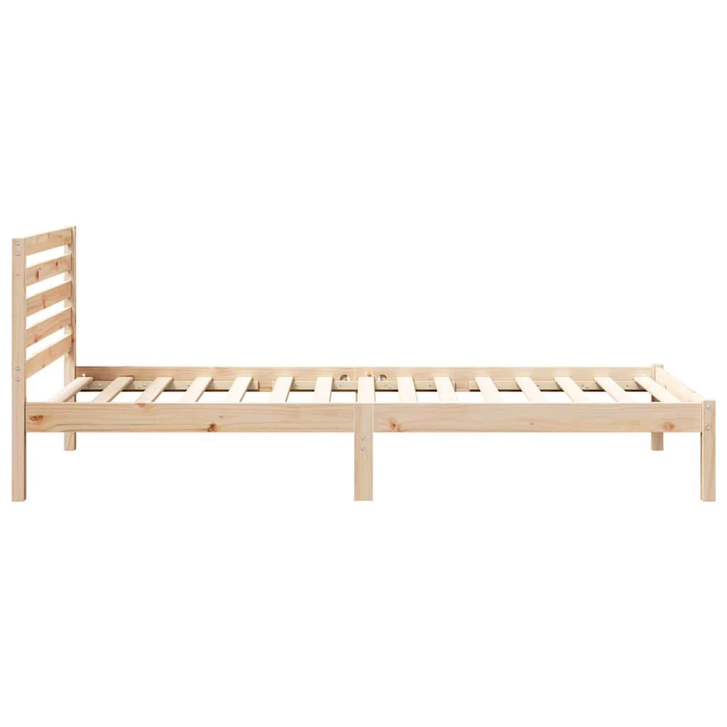 vidaXL Σκελετός Κρεβατιού Καφέ 100 x 210 cm Μασίφ ξύλο πεύκου