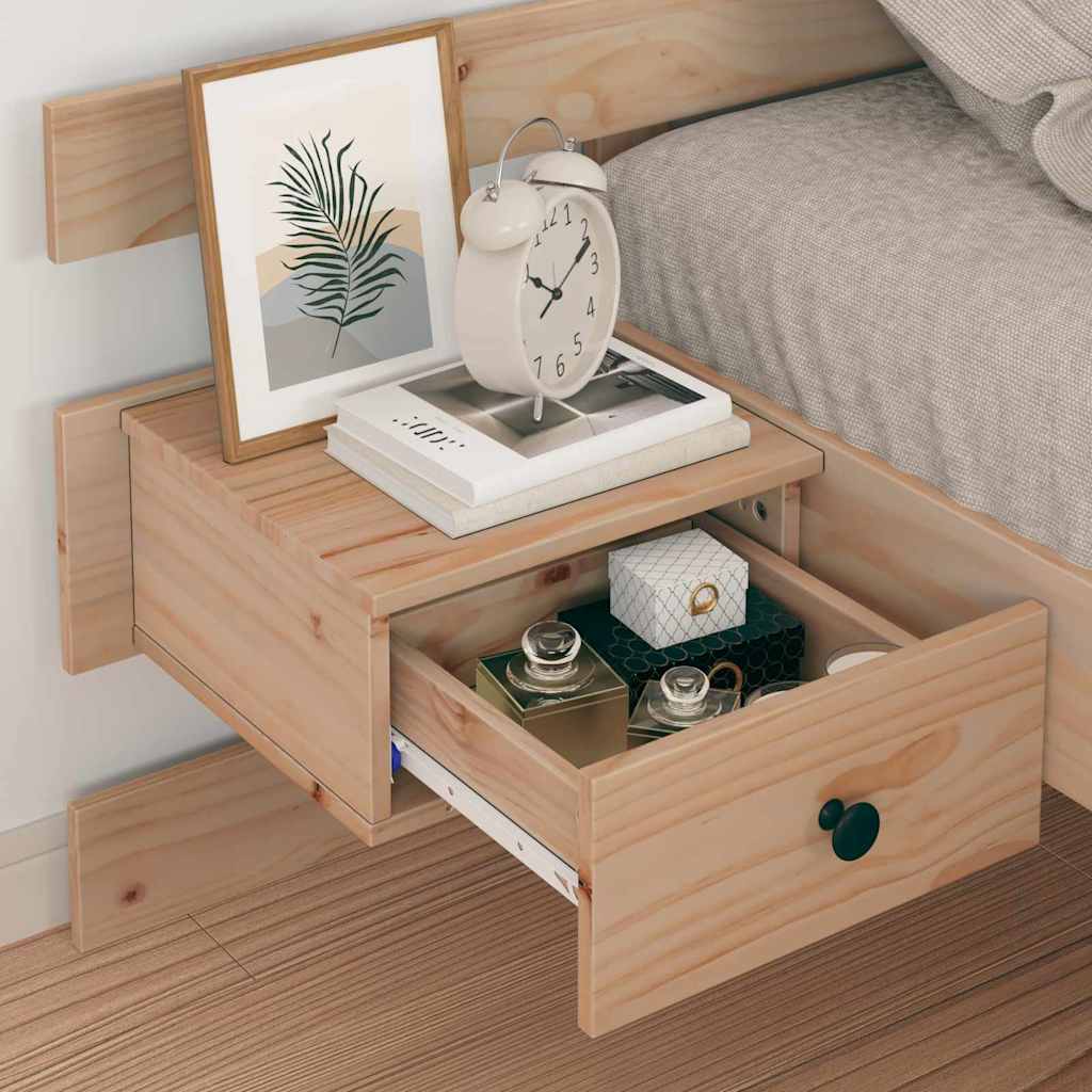 vidaXL Σκελετός Κρεβατιού Καφέ 75 x 190 cm Στερεά ξυλεία πεύκου