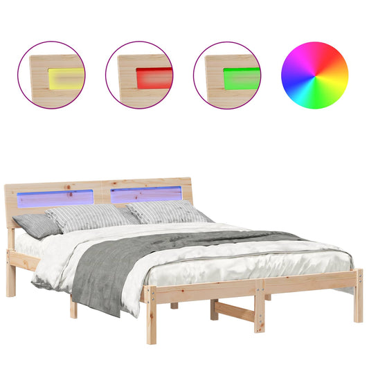 vidaXL Σκελετός Κρεβατιού Καφέ 120 x 190 cm Στερεά ξυλεία πεύκου