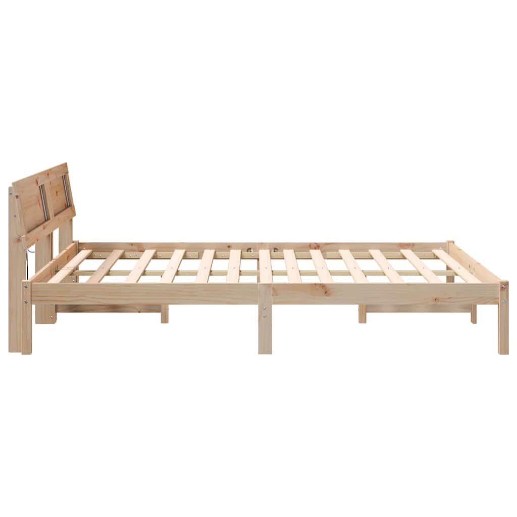 vidaXL Σκελετός Κρεβατιού Καφέ 160 x 200 cm Στερεά ξυλεία πεύκου
