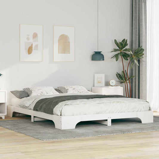 vidaXL Σκελετός Κρεβατιού Λευκό 160 x 210 cm Στερεά ξυλεία πεύκου
