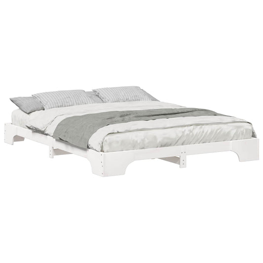 vidaXL Σκελετός Κρεβατιού Λευκό 160 x 210 cm Στερεά ξυλεία πεύκου