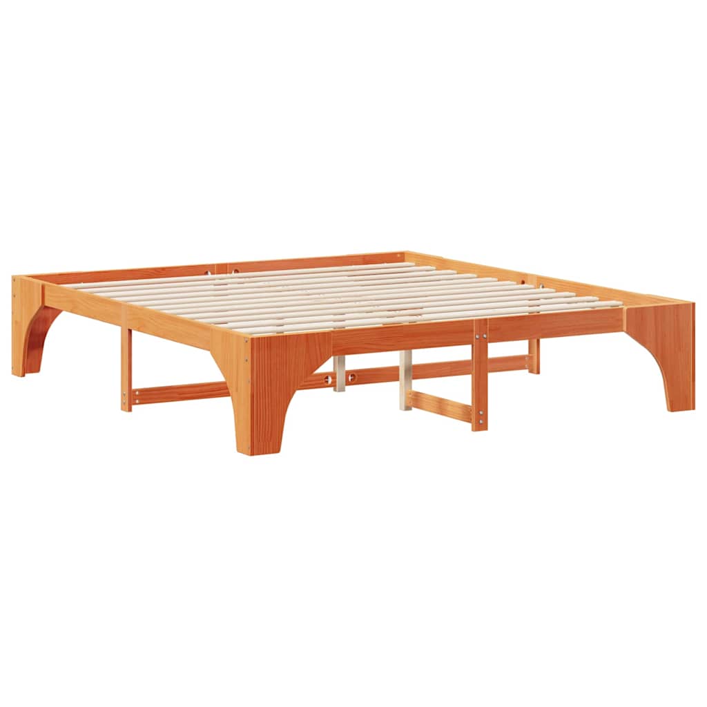 vidaXL Σκελετός Κρεβατιού Καφέ 180 x 200 cm Στερεά ξυλεία πεύκου