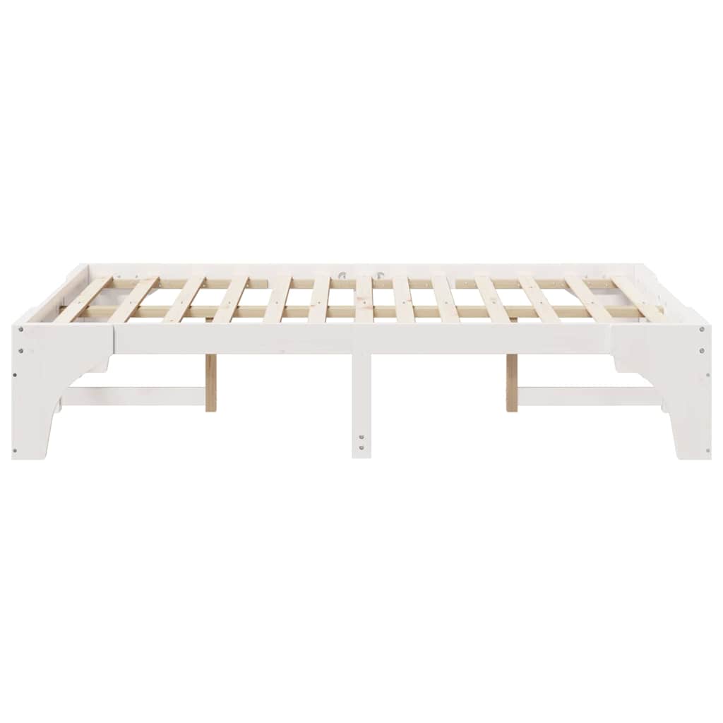 vidaXL Σκελετός Κρεβατιού Λευκό 120 x 190 cm Στερεά ξυλεία πεύκου