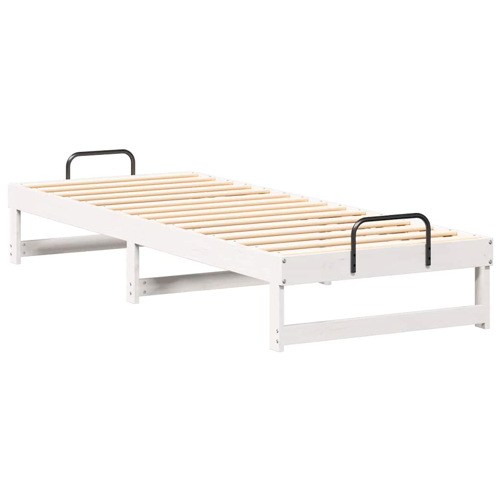 vidaXL Σκελετός Κρεβατιού Λευκό 80 x 210 cm Στερεά ξυλεία πεύκου