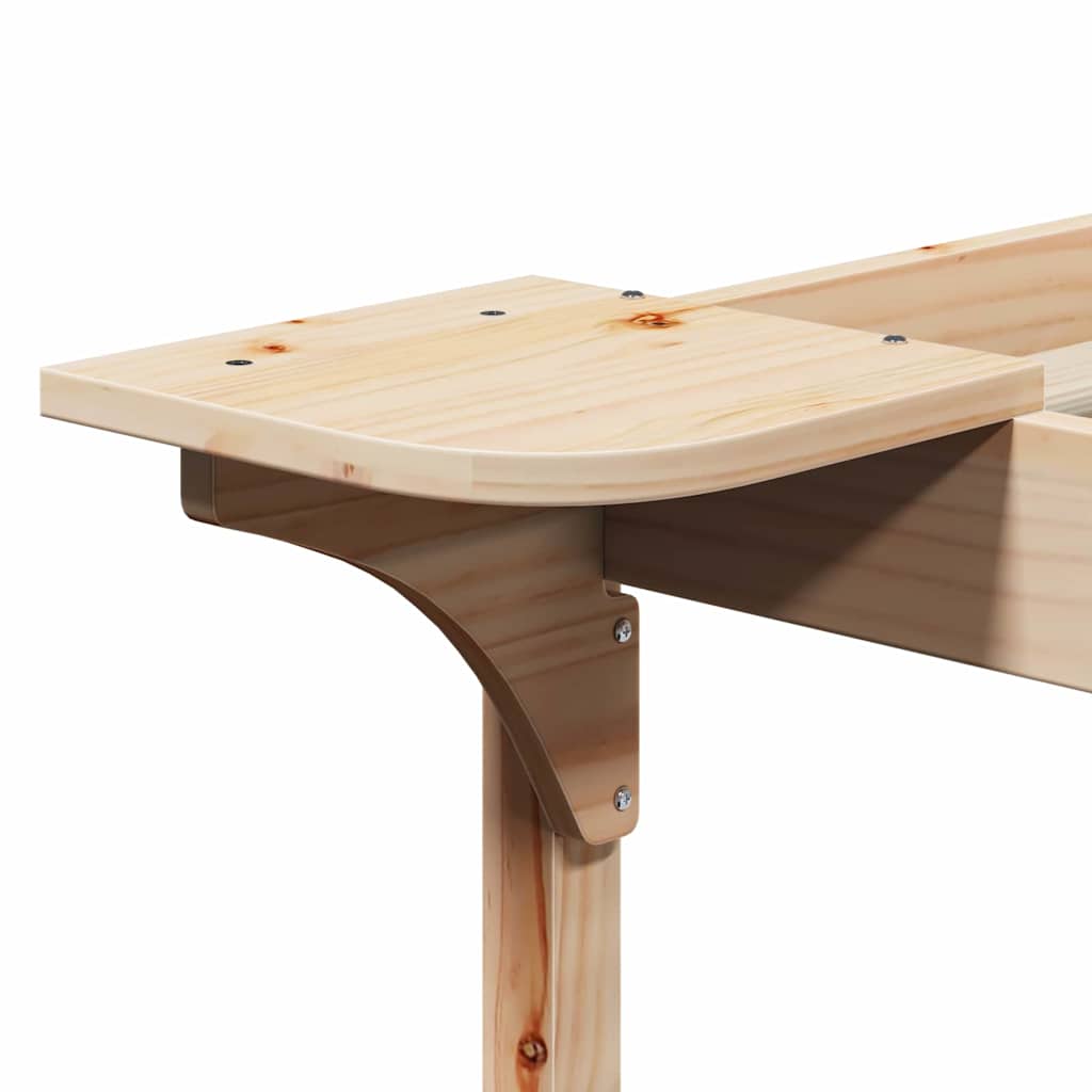 vidaXL Κρεβατοκάμαρα με Πλαϊνά Τραπέζια Φυσικό 100 x 210 cm