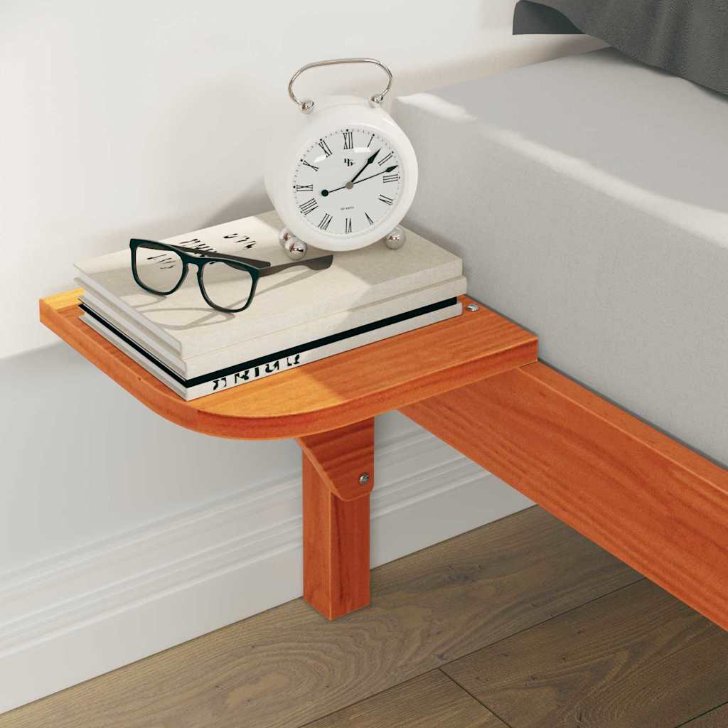 vidaXL Κρεβατοκάμαρα με Πλαϊνά Τραπέζια Κερωτό καφέ 160 x 210 cm