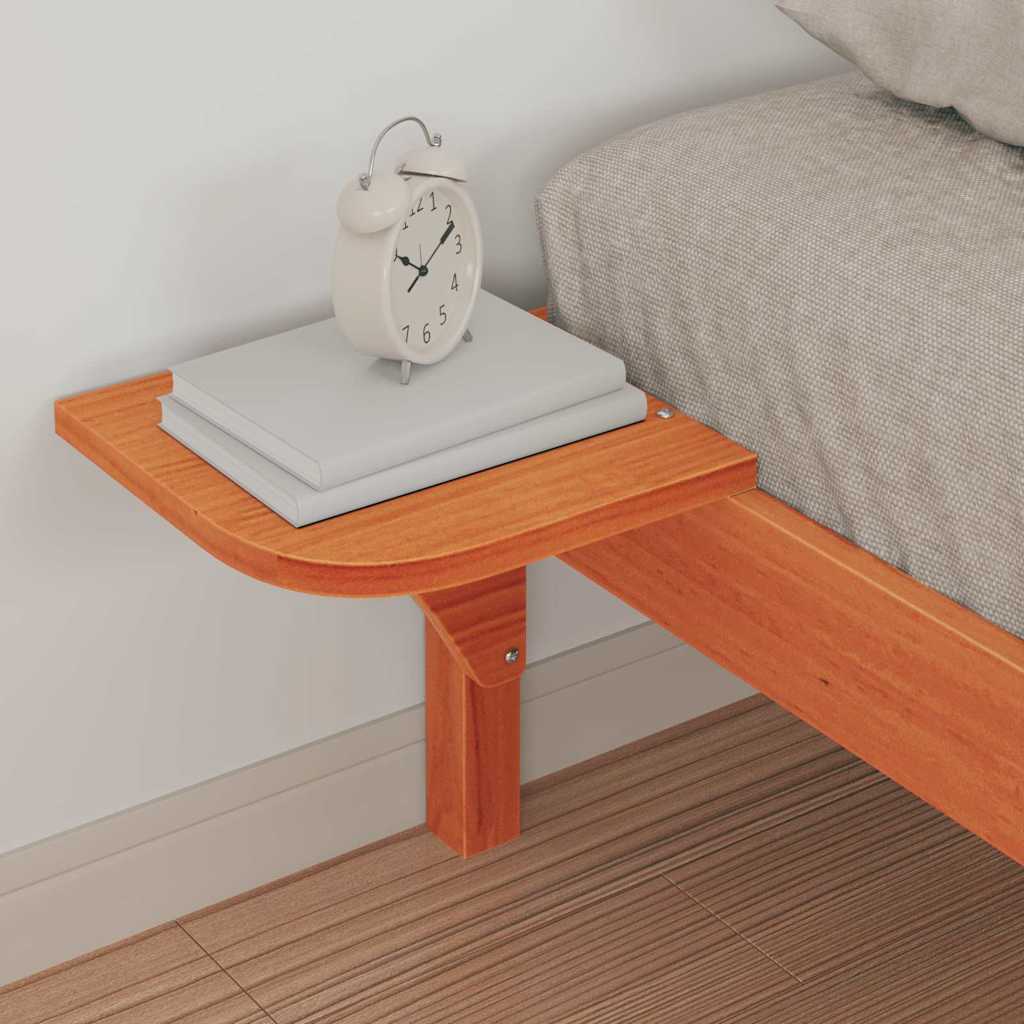 vidaXL Κρεβατοκάμαρα με Πλαϊνά Τραπέζια Κερωτό καφέ 100 x 220 cm