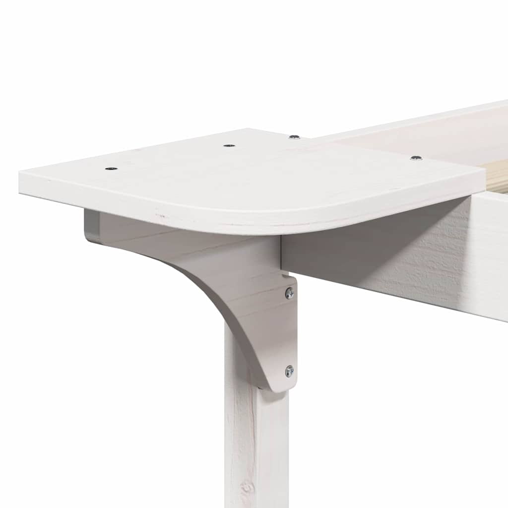 vidaXL Κρεβατοκάμαρα με Πλαϊνά Τραπέζια Λευκό 140 x 220 cm