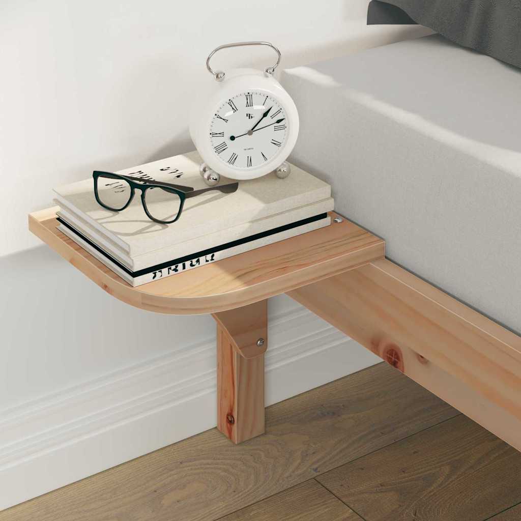 vidaXL Κρεβατοκάμαρα με Πλαϊνά Τραπέζια Φυσικό 160 x 220 cm