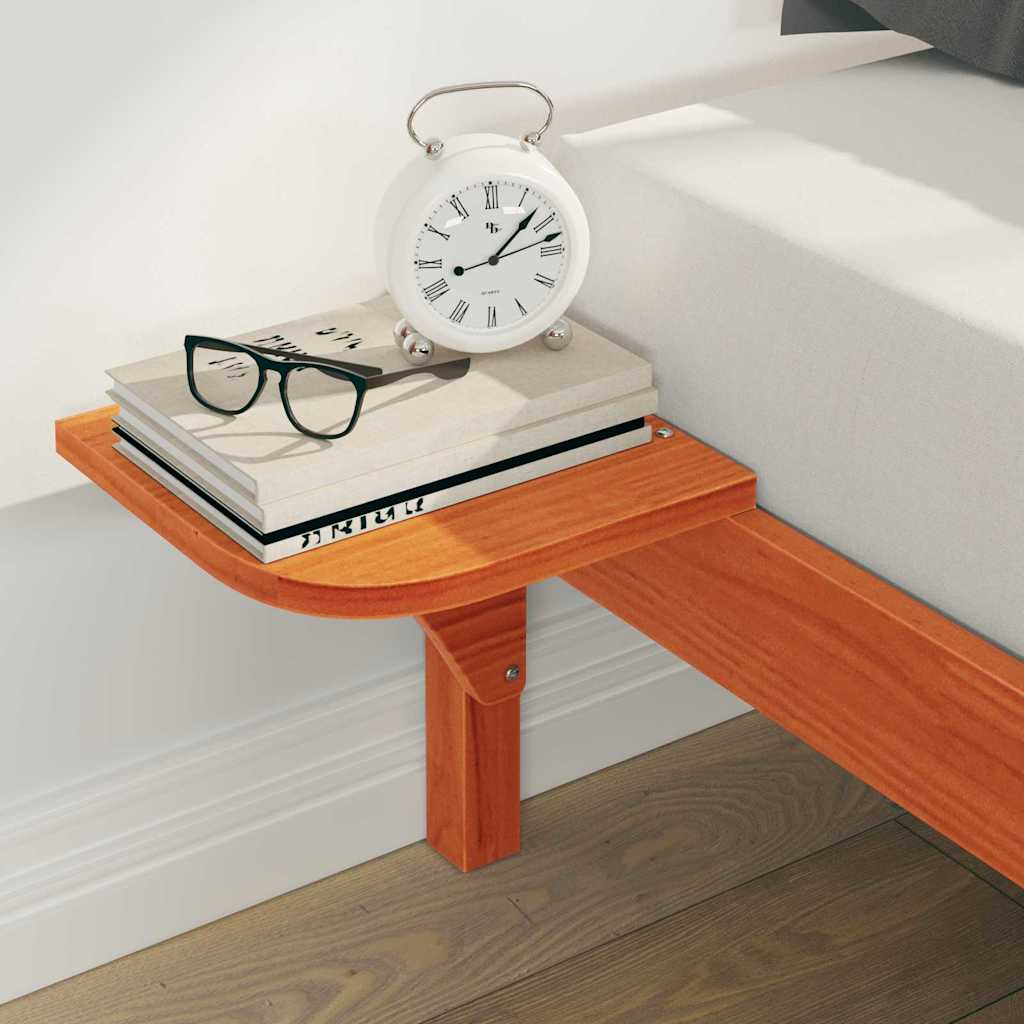 vidaXL Κρεβατοκάμαρα με Πλαϊνά Τραπέζια Κερωτό καφέ 180 x 220 εκ.