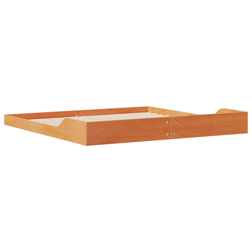 vidaXL Σκελετός Κρεβατιού Κερωτό καφέ 200 x 220 cm