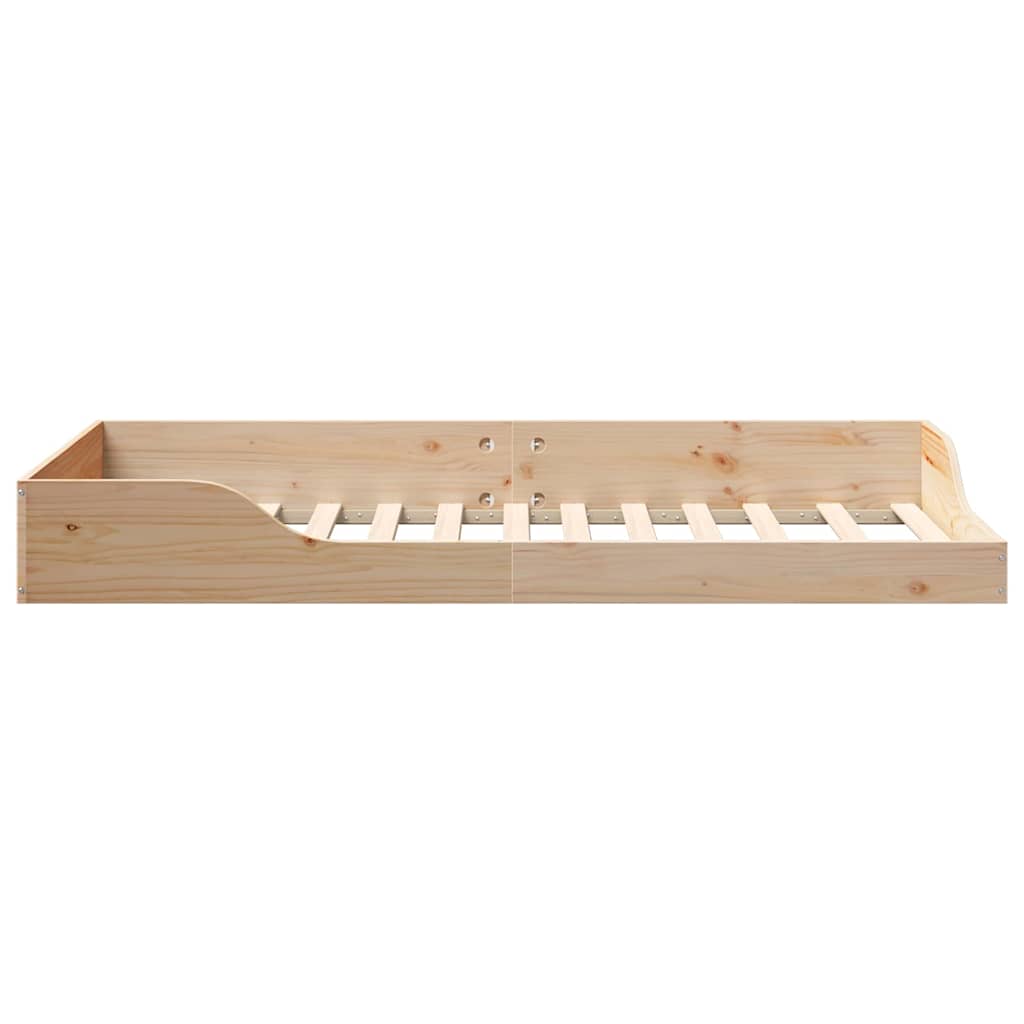 vidaXL Σκελετός Κρεβατιού Καφέ 75 x 190 cm Στερεά ξυλεία πεύκου