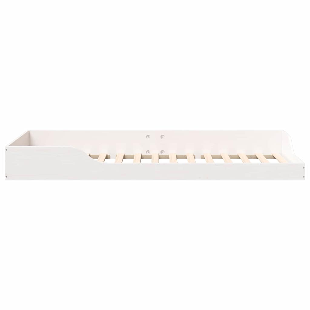 vidaXL Σκελετός Κρεβατιού Λευκό 90 x 210 cm Στερεά ξυλεία πεύκου