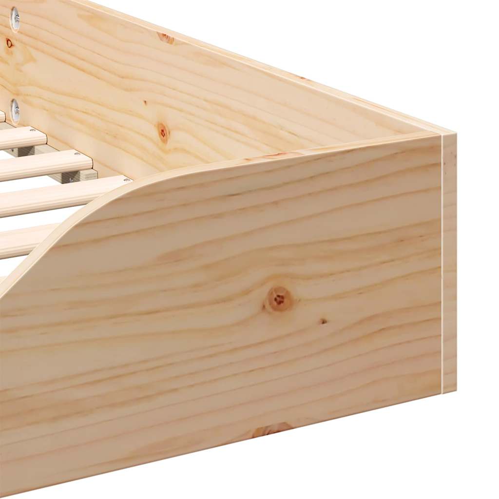 vidaXL Σκελετός Κρεβατιού Καφέ 100 x 210 cm Στερεά ξυλεία πεύκου