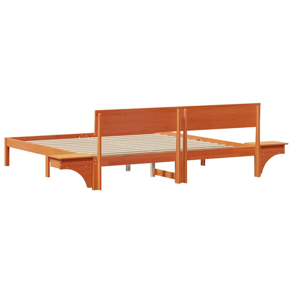 vidaXL Σκελετός Κρεβατιού με κεφαλάρι Κερωτό καφέ 180 x 200 cm