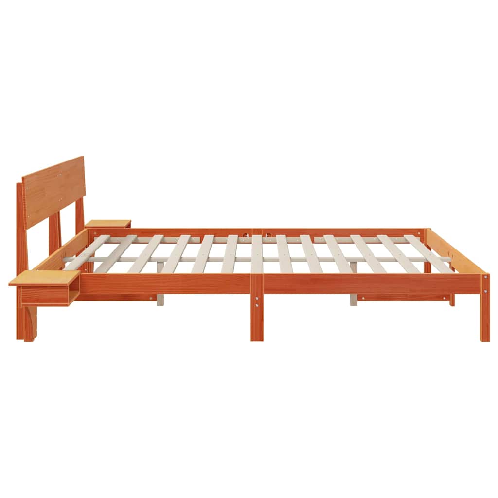 vidaXL Σκελετός Κρεβατιού με κεφαλάρι Κερωτό καφέ 180 x 200 cm