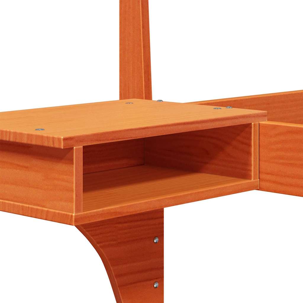 vidaXL Σκελετός Κρεβατιού με κεφαλάρι Κερωτό καφέ 140 x 200 cm