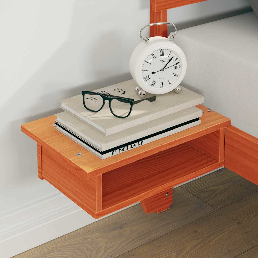 vidaXL Σκελετός Κρεβατιού με κεφαλάρι Κερωτό καφέ 140 x 200 cm