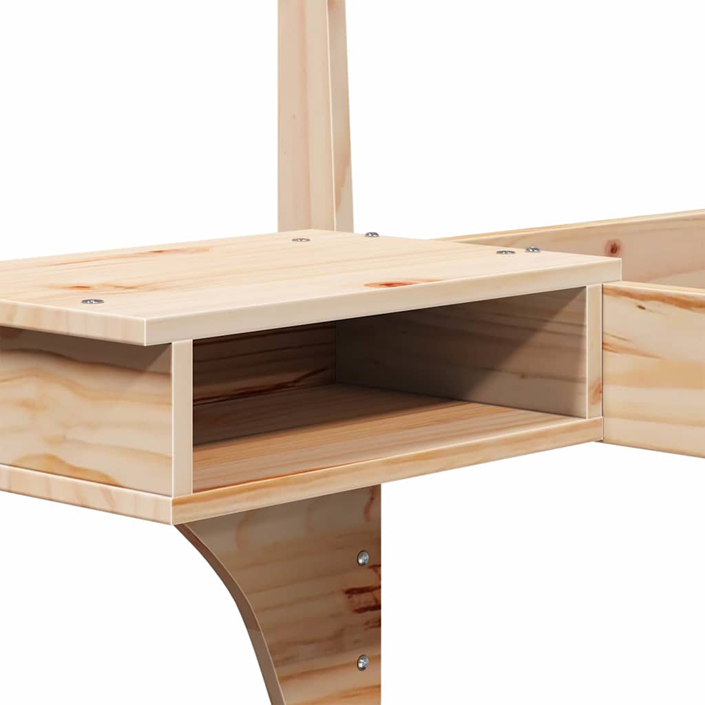 vidaXL Σκελετός Κρεβατιού Καφέ 135 x 190 cm Στερεά ξυλεία πεύκου