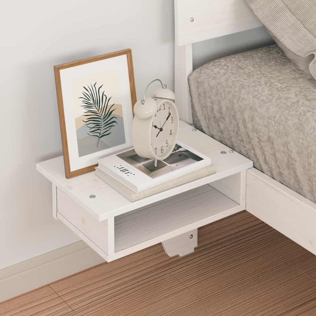 vidaXL Σκελετός Κρεβατιού Λευκό 90 x 200 cm Στερεά ξυλεία πεύκου