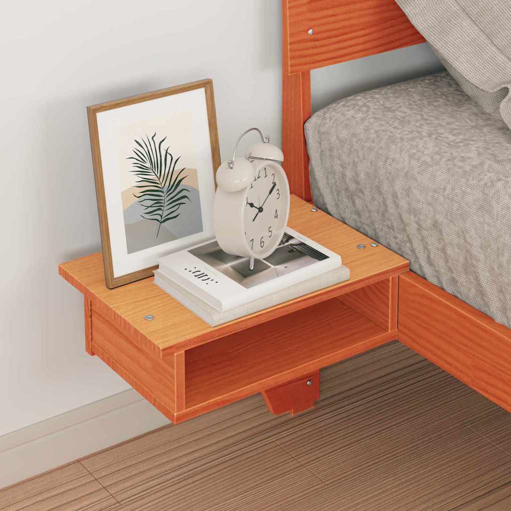 vidaXL Σκελετός Κρεβατιού Κερωτό καφέ 80 x 200 cm Στερεά ξυλεία πεύκου