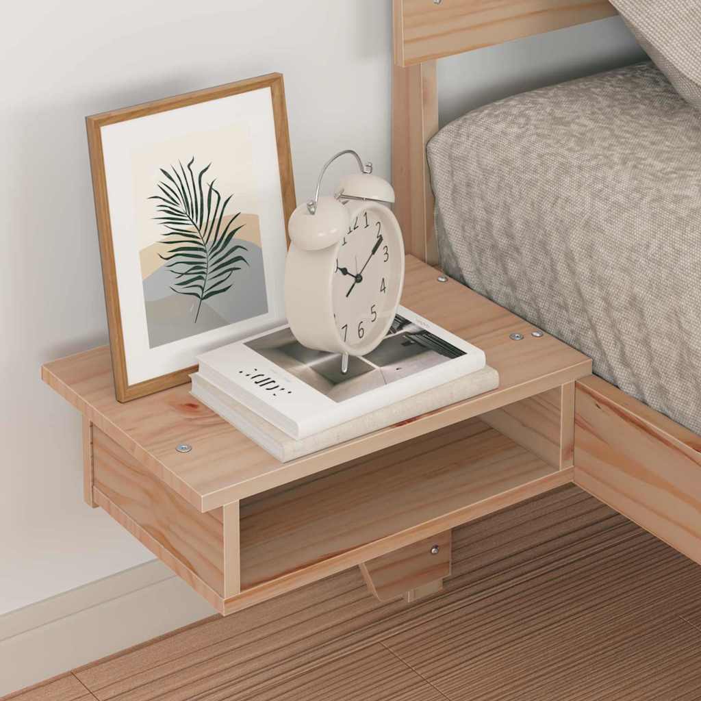 vidaXL Σκελετός Κρεβατιού Καφέ 75 x 190 cm Στερεά ξυλεία πεύκου