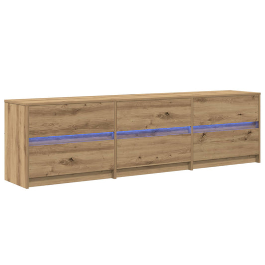 vidaXL Μονάδες TV Επιτοίχιο 2 pcs Artisan Oak 180 x 34 x 50 εκ