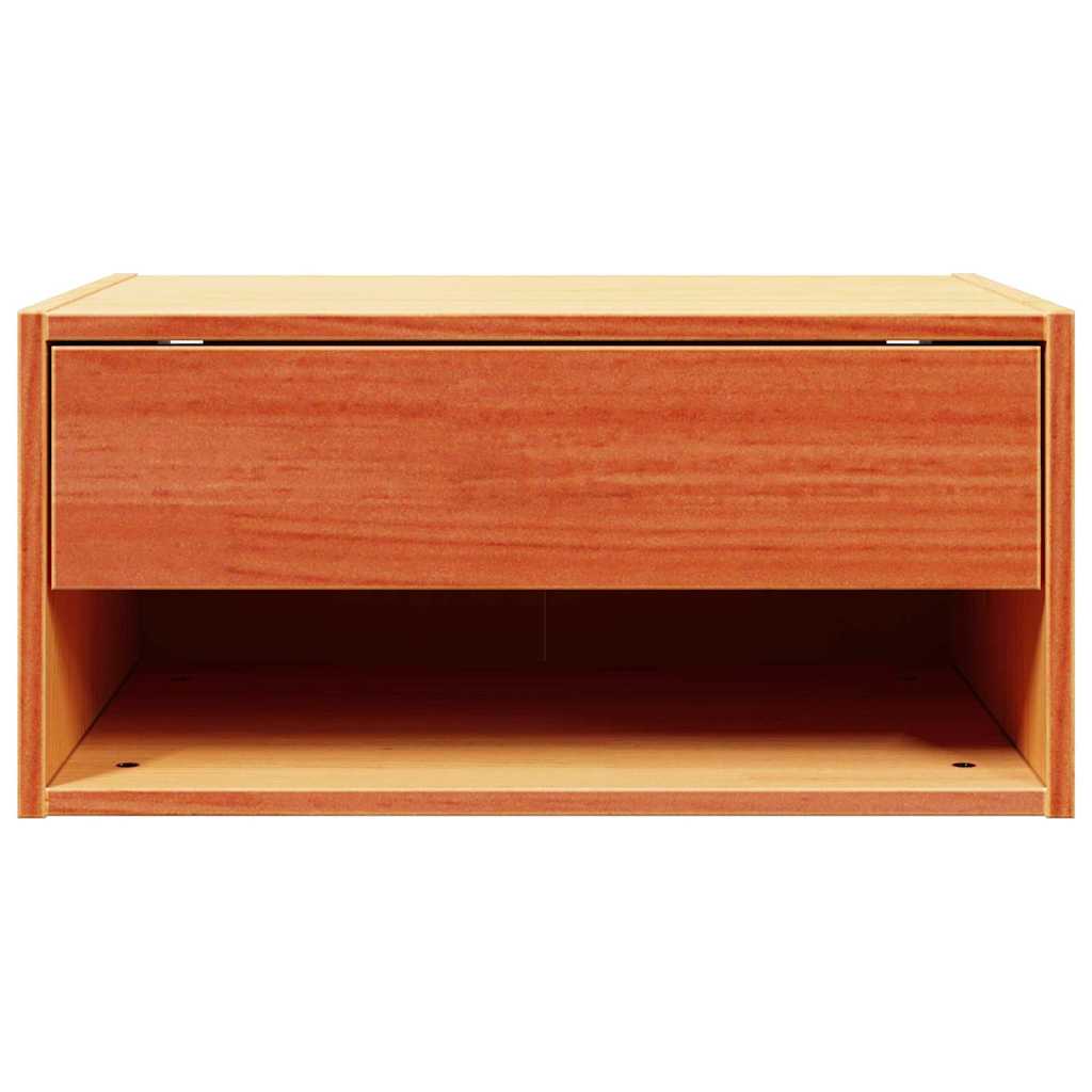 vidaXL Κομοδίνο 2 pcs Κερωτό καφέ 50 x 32,5 x 24 εκ Μασίφ ξύλο πεύκου