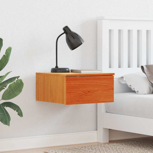 vidaXL Κομοδίνο Κερωτό καφέ 37 x 35 x 18,5 εκ Μασίφ ξύλο πεύκου