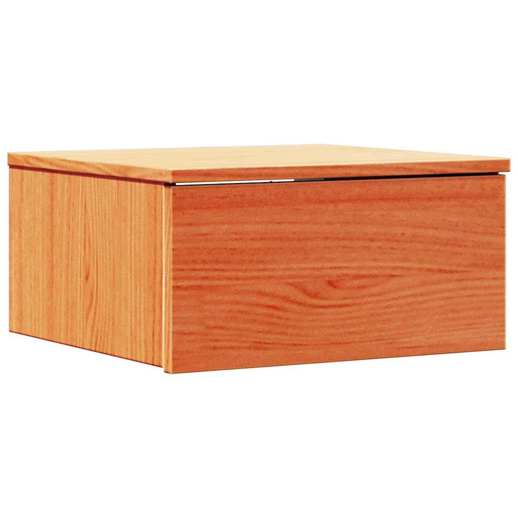 vidaXL Κομοδίνο Κερωτό καφέ 37 x 35 x 18,5 εκ Μασίφ ξύλο πεύκου