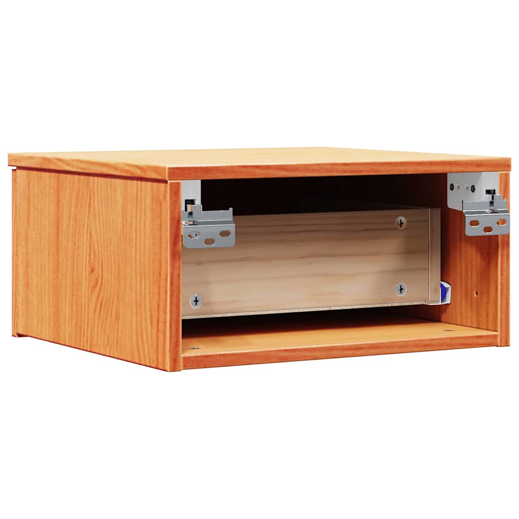 vidaXL Κομοδίνο 2 pcs Κερωτό καφέ 37 x 35 x 18,5 εκ Μασίφ ξύλο πεύκου