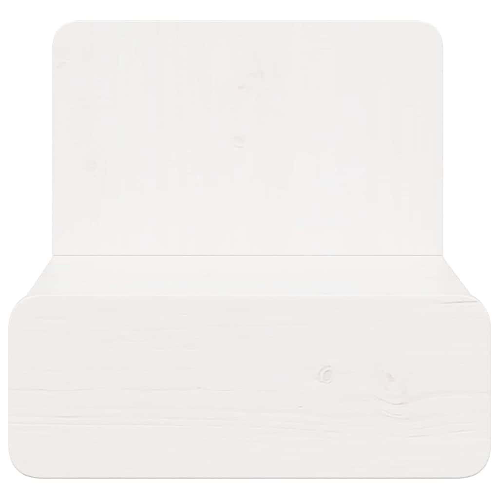 vidaXL Κομοδίνο με συρτάρι Λευκό 44 x 32,5 x 40 εκ. Μασίφ ξύλο πεύκου