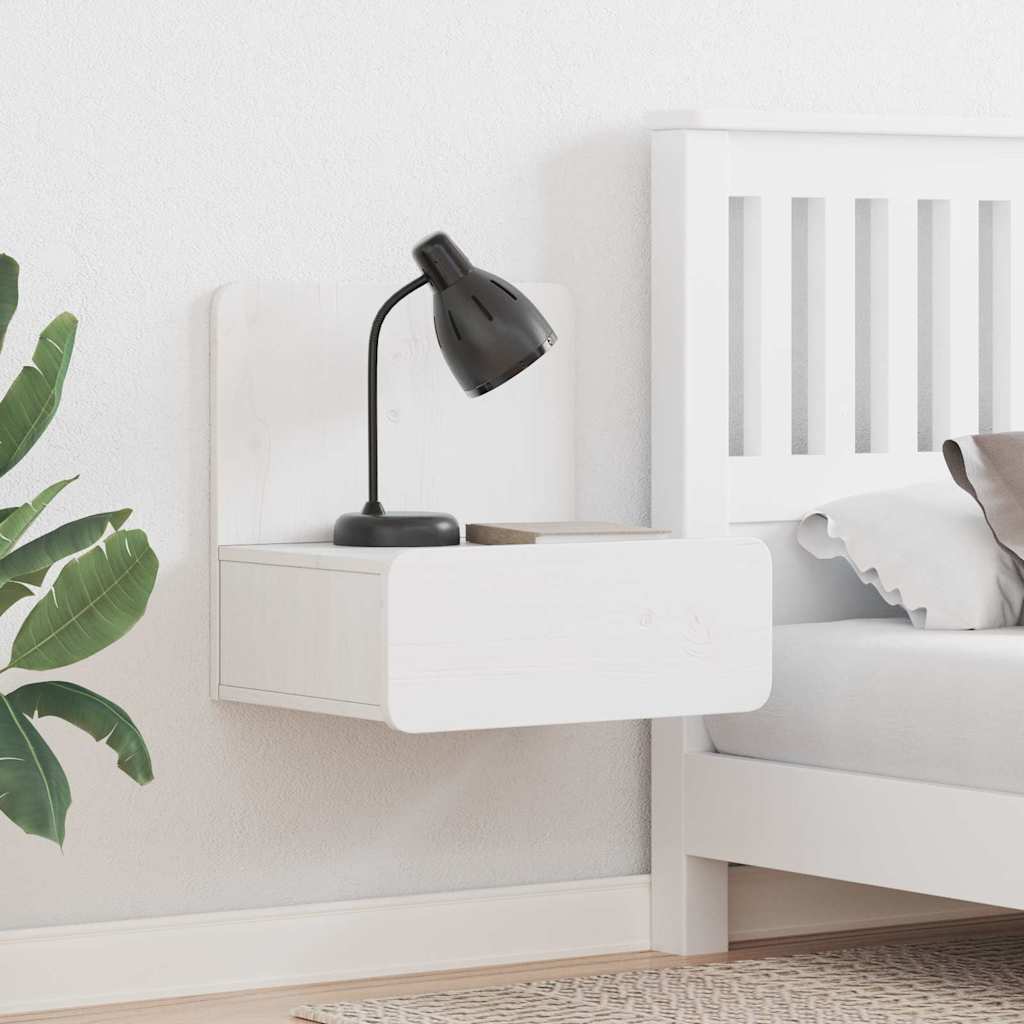 vidaXL Κομοδίνο 2 pcs Λευκό 44 x 32,5 x 40 εκ. Μασίφ ξύλο πεύκου