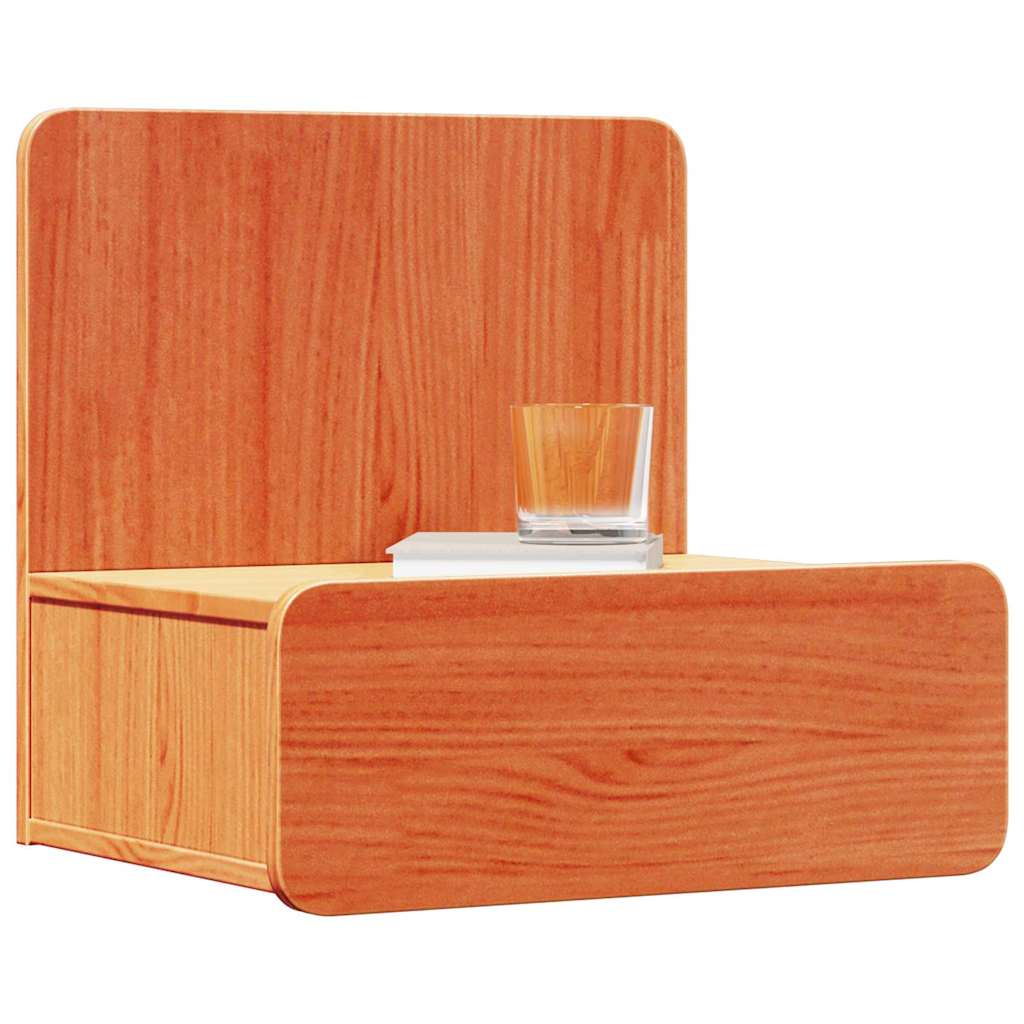 vidaXL Κομοδίνο 2 pcs Κερωτό καφέ 44 x 32,5 x 40 εκ. Μασίφ ξύλο πεύκου