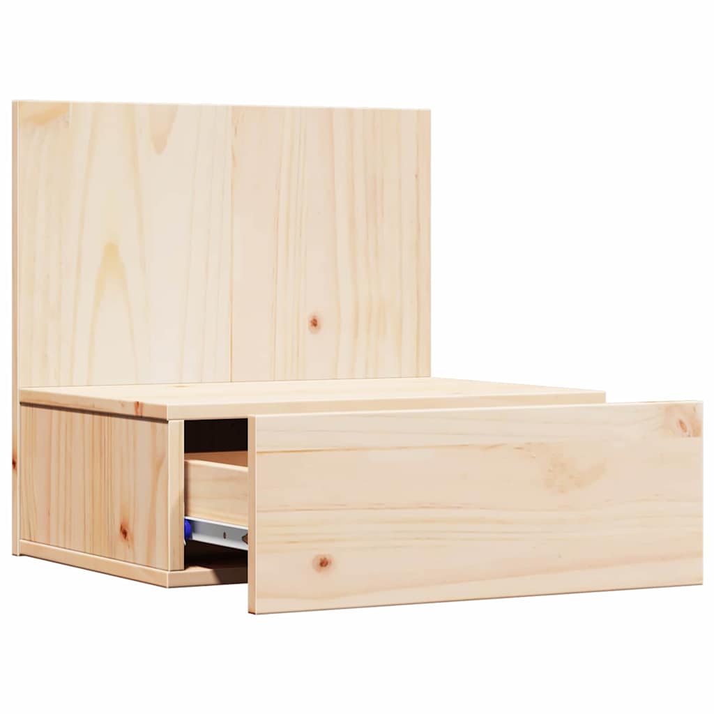 vidaXL Κομοδίνο με συρτάρι Καφέ 42 x 32,5 x 40 εκ Μασίφ ξύλο πεύκου