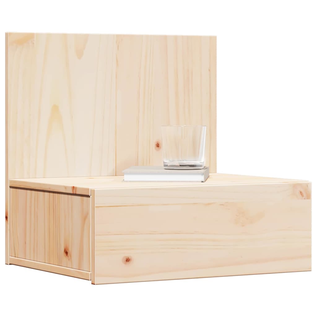 vidaXL Κομοδίνο με συρτάρι Καφέ 42 x 32,5 x 40 εκ Μασίφ ξύλο πεύκου