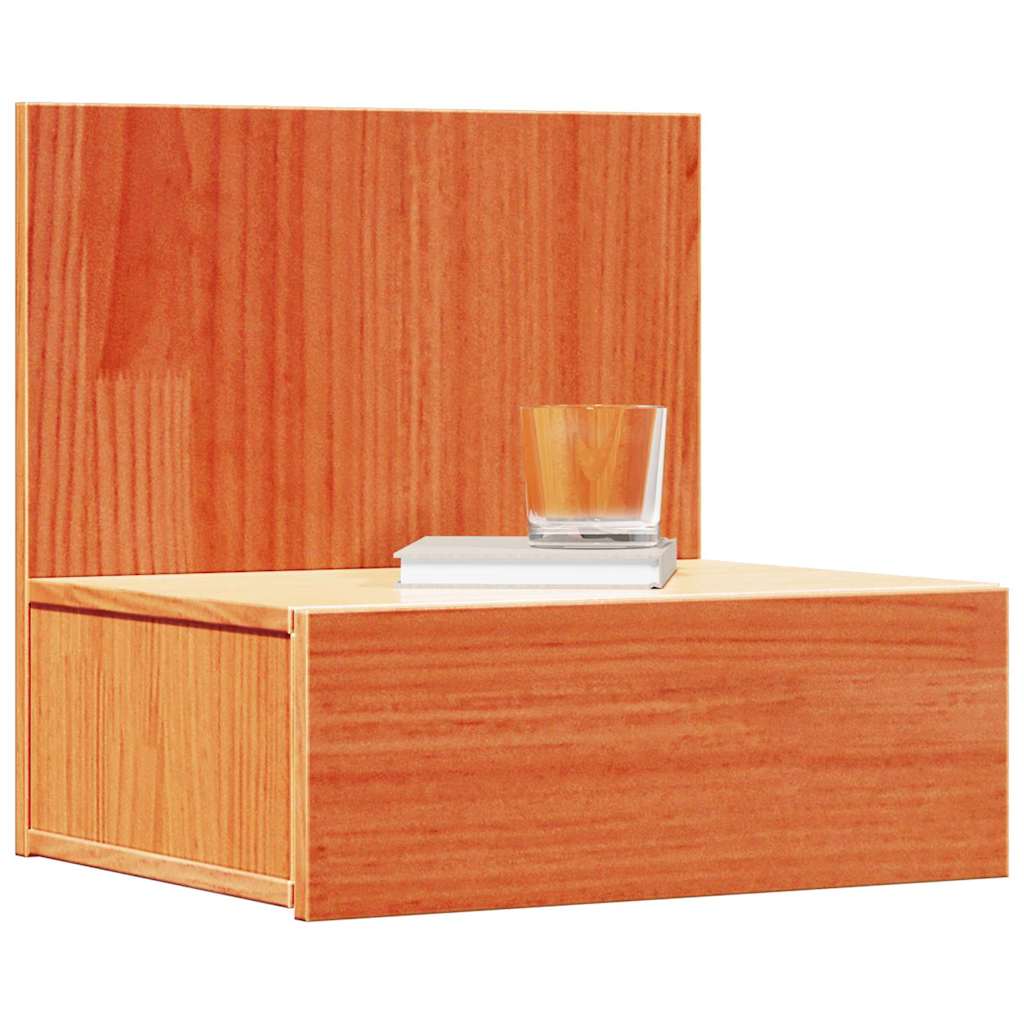 vidaXL Κομοδίνο 2 pcs Κερωτό καφέ 42 x 32,5 x 40 εκ Μασίφ ξύλο πεύκου