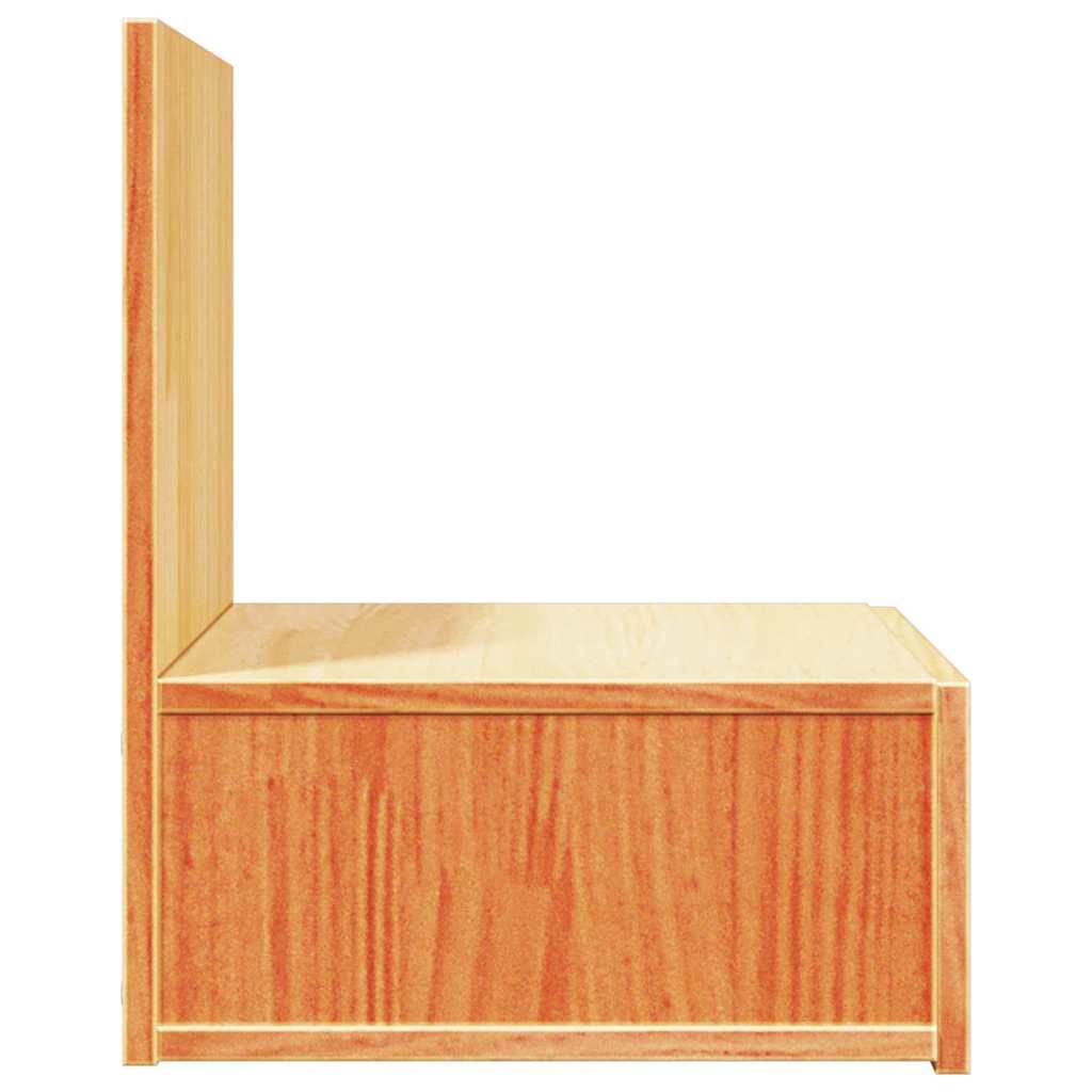 vidaXL Κομοδίνο 2 pcs Κερωτό καφέ 42 x 32,5 x 40 εκ Μασίφ ξύλο πεύκου