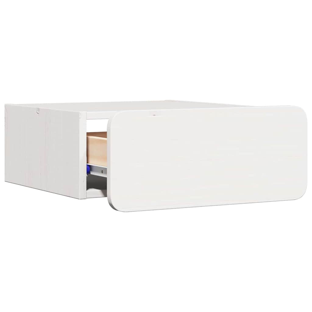 vidaXL Κομοδίνο 2 pcs Λευκό 39 x 34 x 16,5 εκ. Μασίφ ξύλο πεύκου