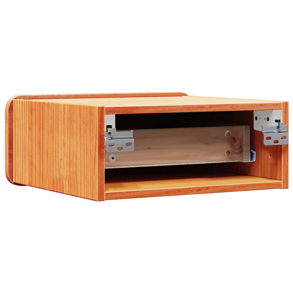 vidaXL Κομοδίνο Κερωτό καφέ 39 x 34 x 16,5 εκ. Μασίφ ξύλο πεύκου